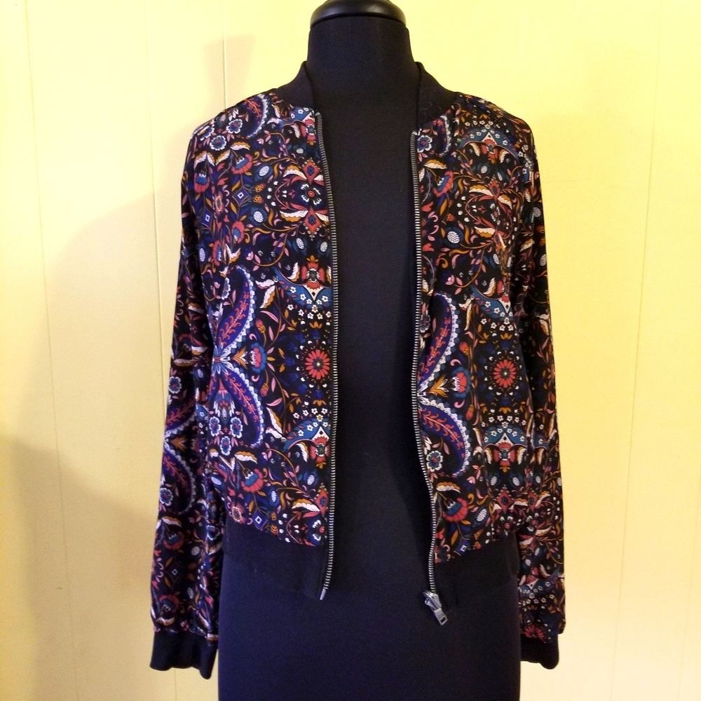 Reversible Bomber jacket M paisley retro